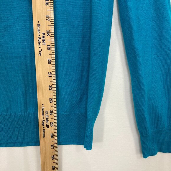 New Express size Small V Neck Merino Wool Pullover Sweater Quiet Luxury - Picture 5 of 9